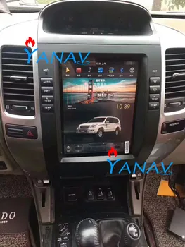 Android Tesla Radyo Araba Multimedya Oynatıcı GPS Navigasyon Toyota-Land Cruiser Prado 2002-2009 İçin Dikey Dokunmatik Ekran Radyo Dvd
