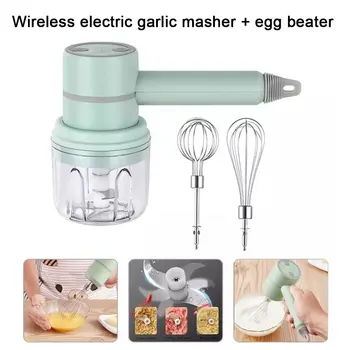 Kablosuz Sarımsak Blender 3-Speed Yumurta Çırpıcı Foamer reçel karıştırıcı Yumurta Çırpma süt köpürtücü Çırpıcı Püresi Bebek Mutfak Gıda Mikserler