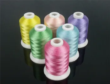 Simthread Yeni Brother Renkler Serisi Polyester Makine Nakış Ipliği Filament 1000 m*63 Çeşitli Renkler,120d / 2 Güçlü Mukavemet