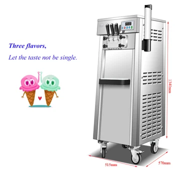 12-16L / H Masaüstü Dondurma Makinesi Elektrikli Ticari Yumuşak dondurma yapma makinesi Satılık