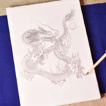 Çin Titiz Boyama Yazma Olgun Pirinç Kağıtları Çin Ejderha Hattı Çizim Suluboya Resim Boyama Uygulama Kağıtları
