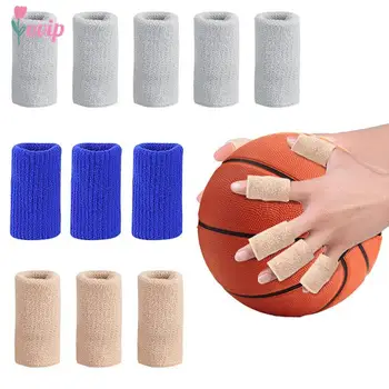10 Adet Elastik Spor Parmak Kollu Artrit Desteği Parmak Koruma Açık Basketbol Voleybol Parmak Koruma Araçları