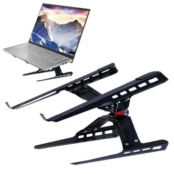 Laptop standı Masası 150 Ayarlanabilir Soğutma Dizüstü Yükseltici Kaymaz Silikon Masaüstü Karbon Tablet PC Katlanabilir Tutucu