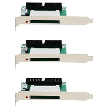 3X 40-Pin Cf Kompakt Flash Kart 3.5 Ide Dönüştürücü Adaptör Pcı Braketi Arka Panel