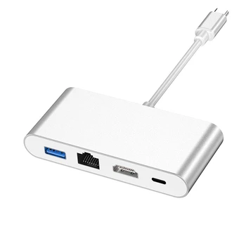 USB 3.1 Tip-C Hub HDMI uyumlu Adaptörü 4K Thunderbolt 3 USB C Hub TF SD Okuyucu Yuvası PD MacBook Pro/Hava için