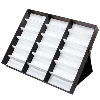 Moda Yeni Style18 Izgara Gözlük Ekran Kutusu Güneş Gözlüğü Depolama Organizer Kutu Standı Tutucu Beyaz