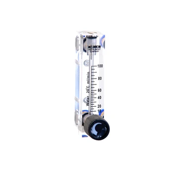 Fit 6mm Tüp O. D PMMA Sıvı Debimetre Su Debimetre Kare Panel Tipi Rotametre LZT-4T 10-100 ml / dakika 6-60 ml / dakika