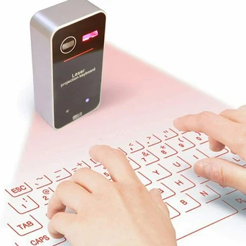 Taşınabilir Kablosuz Klavye Bluetooth Sanal Klavye Kablosuz Lazer Projeksiyon Klavye Masaüstü Dizüstü Tablet Aksesuarları