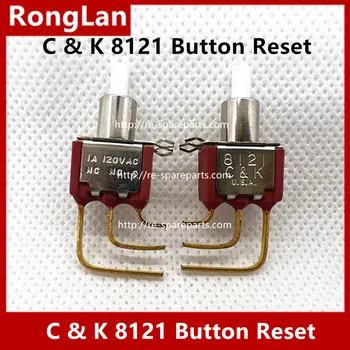 Ithal ABD C & K 8121 Düğme Sıfırlama 3 Ayak Bükme Düğmesi Kendinden Elastik Güç açık ve kapalı 1a120v-20 adet