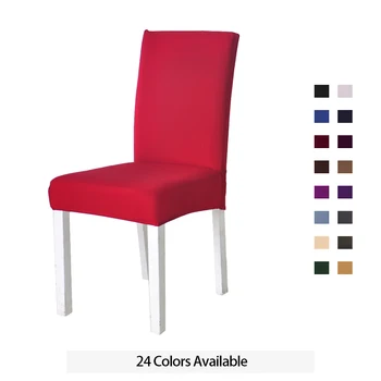 Sandalye Spandex Düz Renk Masa koltuk koruyucusu Koltuk Slipcovers Otel Ziyafet Düğün için Evrensel Boyutu 1 ADET