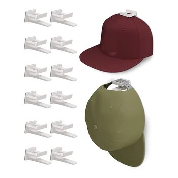 12 ADET Giysi Ceket beyzbol şapkası Kanca Çok Fonksiyonlu Yerden Tasarruf Sağlayan Raf Ev Yatak Odası Dekorasyon için