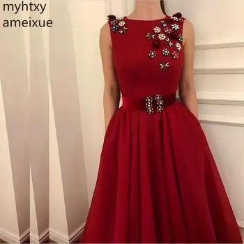 Sıcak Zarif Kırmızı Uzun Gece Elbisesi 2021 Kristaller Boncuklu Elbiseler Hiç Pretty Parti Kıyafeti Elbiseler De Soiree Longue Robe De Soiree