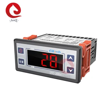 Elitech STC-200 çift dijital sıcaklık kontrol kontrolörü / termostat 220VAC, 50 / 60Hz, soğutma ısıtma kontrolörü