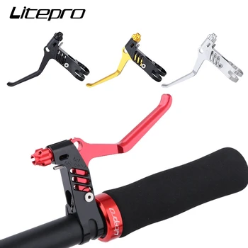 LP Litepro Katlanır Bisiklet V Fren Kolu CNC Ultralight Alüminyum Alaşım Tel Çekme Kolları 80 g / çift EIEIO Bisiklet Parçaları