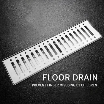 300 * 100mm paslanmaz çelik zemin drenajı Duş odası banyo balkon mutfak zemin süzgeç kokuları Önlemek Antiodor fonksiyonu-