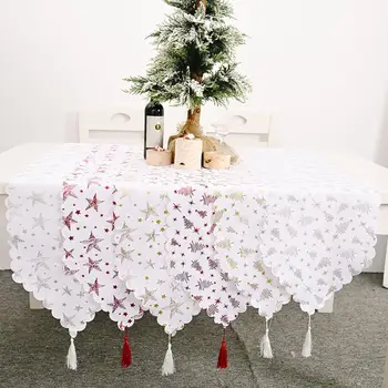 36x180cm Lüks Masa Koşucu Püsküllü yemek masası Düğün Parti Noel Kek Çiçek Yumuşak Masa Örtüsü Dekorasyon