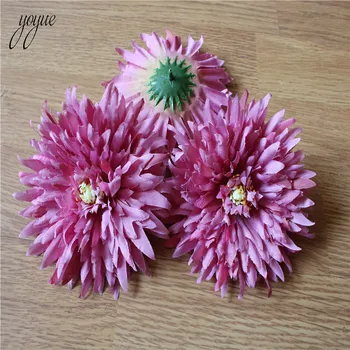 YOYUE 100 adet/grup 12cm Hünnap Papatya çiçek Başları Mini İpek yapay çiçekler Çelenk Scrapbooking Ev Düğün Dekorasyon