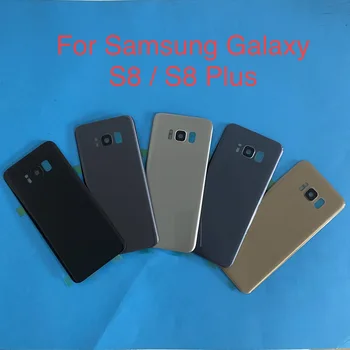 Arka pil Kapağı İçin Samsung Galaxy S8 G950 SM-G950F G950FD S8 Artı G955 SM-G955F S8 + Arka Arka Cam Durumda Orijinal