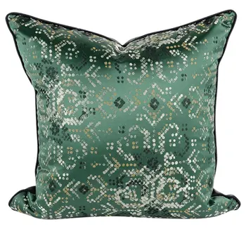 Moda yeşil geometrik tasarım dekoratif kırlent / almofadas kılıfı 45 50, avrupa modern sıradışı minder örtüsü ev dekorasyonumuzu