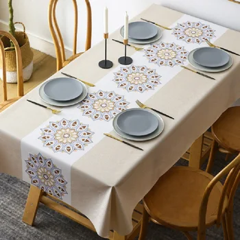 Masa örtüsü Yağ Geçirmez Su Geçirmez Yemek masası Örtüsü düğün yemeği Masa Örtüsü piknik örtüsü PVC Masa Örtüsü Doğum Günü Partisi Dekoratif