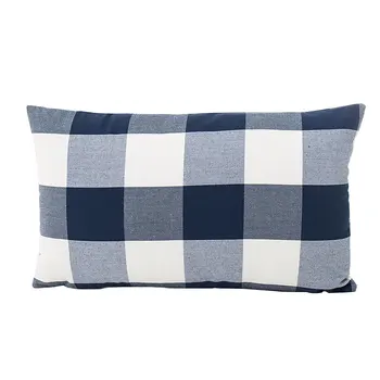 Basit yeni ev kanepe minder örtüsü 45 * 45cm 30 * 50cm çizgili ekose hiçbir iç kare mavi yastık kapakları dekoratif X68