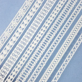 10 Metre Beyaz İşlemeli Dantel Trim Şeritler kumaş süsü DIY Dikiş El Yapımı Zanaat Malzemeleri Giysi Aksesuarları Ev Dekorasyon