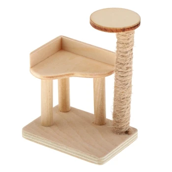 1:12 Dollhouse Pet Kedi Ağacı Kulesi Oyuncaklar Minyatürleri Mobilya Dekor İçin 1/12 Bebek Evi Mobilya Dekor Aksesuarları