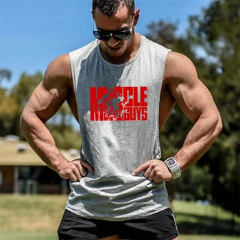 Yeni Erkek Spor Marka Egzersiz Moda Yelek Spor Giyim Vücut Geliştirme Tank Top Musculation Spor Atlet Kolsuz Gömlek