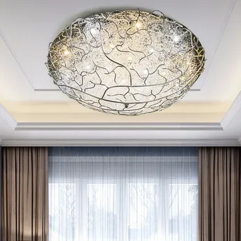 Kuş yuva lambası LED yuvarlak tavan ışığı çocuk odası aydınlatma İskandinav parlaklık metal Yenilik oturma odası e27 tavan lambası