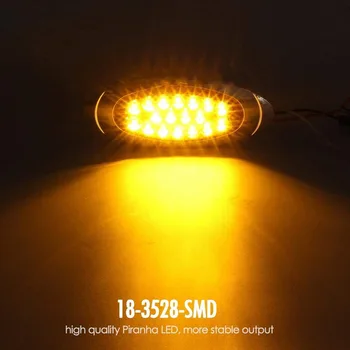 2X Amber 18 LED kamyon yan ışaretleyici ışık gümrükleme dönüş sinyali DRL römork kamyon