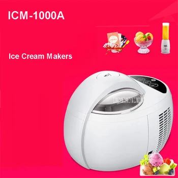ICM-1000A, 220, V/50Hz, ev, otomatik, mini, akıllı, aile, 110W, dondurma, makinesi, kendinden, soğutma, dondurma, yapma, makineleri, 1000ml