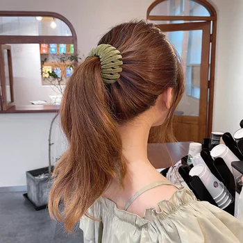 Moda Kadın Topuz Saç Pençe At Kuyruğu Toka saç tokası Kuş Yuva Genişleyen saç aksesuarları Kadın At Kuyruğu saç aksesuarları Yeni