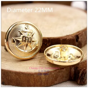 1572115,22 mm 10 adet,Altın metal düğmeler,Klasik moda İngiliz tarzı düğmeler giysi giysi-dıy el yapımı malzemeler