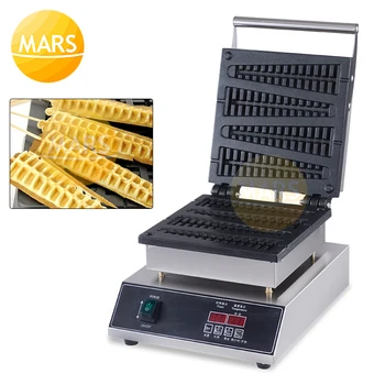 CE onaylı 4 adet Lolly Waffle Makinesi Makinesi Ticari Lolly Sopa Waffle demir tava Yapışmaz ızgara Lolly Kek Tava Pişirme Kalıp