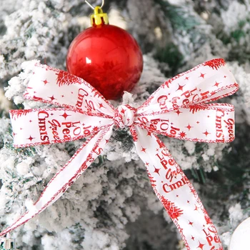 Noel Dekorasyon Şerit Hediye Paketleme Şerit Noel Ağacı Yay Hediye Buket Ambalaj Şerit