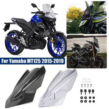 Uzun Cam Cam Rüzgar Ekran Kalkanı Deflektör Yamaha MT125 MT 125 2015 2016 2017 2018 2019 Aksesuarları