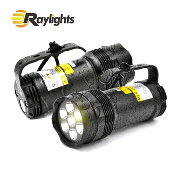 7 x T6 LED Profesyonel tüplü dalış ekipmanları 120 m şarj edilebilir led sualtı aydınlatma / tüplü dalış el feneri torch