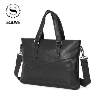 Scione 2020 Erkek Evrak Çantası İş omuzdan askili çanta deri postacı çantası Bilgisayar dizüstü bilgisayar çantası Çantası erkek Seyahat Çantaları