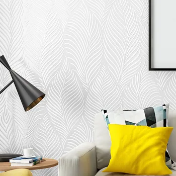 Taklit diyatom çamur saf pigment duvar kağıdı 3D oturma odası saf beyaz yatak odası İskandinav modern basit tüy duvar kağıdı