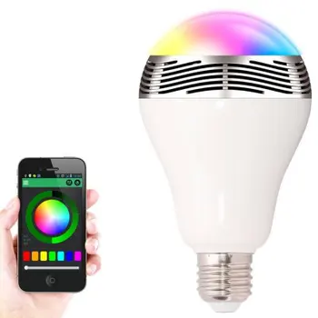 Akıllı ampul E27 LED RGB ışık kablosuz müzik LED lamba Bluetooth renk değiştirme ampul App kontrolü Android IOS akıllı telefon