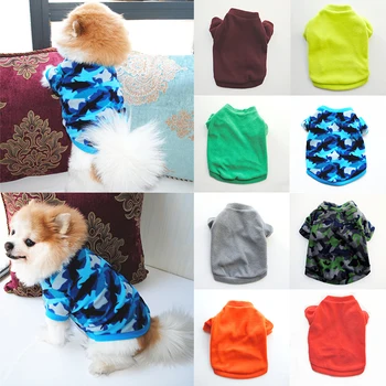 Kısa Kollu evcil köpek kıyafeti Giysileri T-shirt Küçük Köpek Köpek Gömlek Sevimli Yumuşak Rahat Havalandırma Sonbahar Kış O Boyun