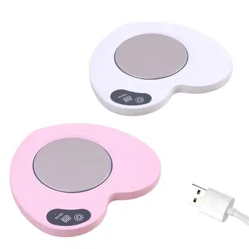 Elektrikli Isı Coaster Kalp Şekli USB Kupa Plaka İsıtıcı Kendinden Isıtma Kahve İçecek İsıtıcı Kahve Kupa Masa Kahve İsıtıcı