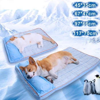 Yaz Köpek soğutma yatağı Kalın Mat Köpekler için Pet Kanepe Yastık ile Küçük Orta Büyük Köpekler Kediler için Soğutma Köpek Pedi Pet Malzemeleri