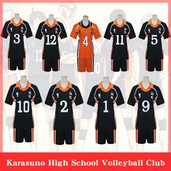 Haikyuu !! Cosplay Kostüm Karasuno Lisesi Voleybol Kulübü Hinata Shyouyou Spor Formaları Üniforma