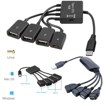 ZUIDID Siyah Ahtapot USB HUB HDMI Uyumlu 3.0 Adaptörü 4 İn 1 İçin MacBook Pro Hava Splitter