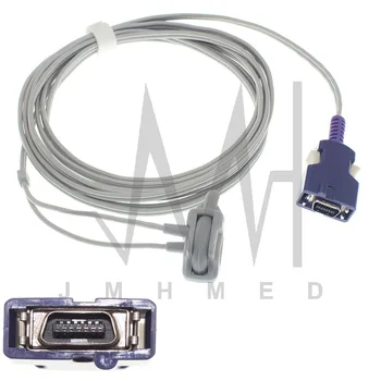 Nellcor-Oximax monitörün spo2 sensörü ile uyumlu, 14pin 3m Parmak / Kulak oksimetre kablosu