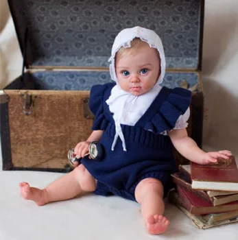 50 cm Adelaide Reborn Bebek Kız El Yapımı Boyalı Cilt Köklü Saç Gerçekçi Bebe Reborn bonecas ınfantil meninas