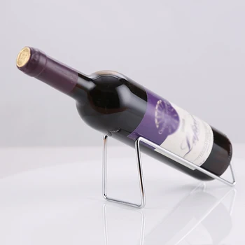 Tezgah Şarap Rafı, Tek Şişe Şarap Tutucu Şarap ve içme şişesi Depolama, Modern Metal Şarap Rafı Ekran telefon standı