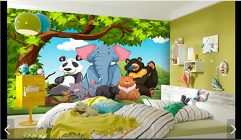 3d duvar kağıdı özel 3d duvar resimleri duvar kağıdı fil panda Mutlu Vadi çocuk odası duvar 3d oturma odası fotoğraf duvar kağıdı