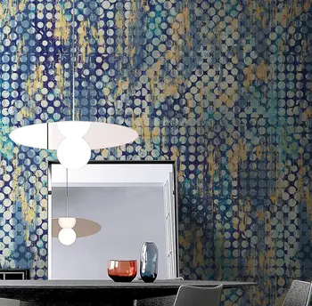 beibehang özel 3D duvar kağıtları Geometrik nokta retro duvar tablosu Duvar Kağıdı Modern 3D Yatak Odası Oturma Odası Yemek Odası Dekorasyon